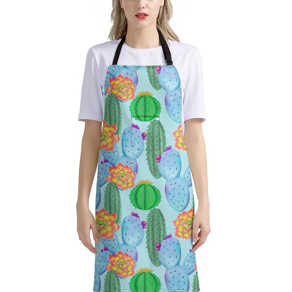 Cartoon Koken Keuken Schort Voor Vrouw Mannen Vintage Suiker Schedel Printting Chef Ober Cafe Shop Bbq Slabbetjes Met Pocket Houden schoon