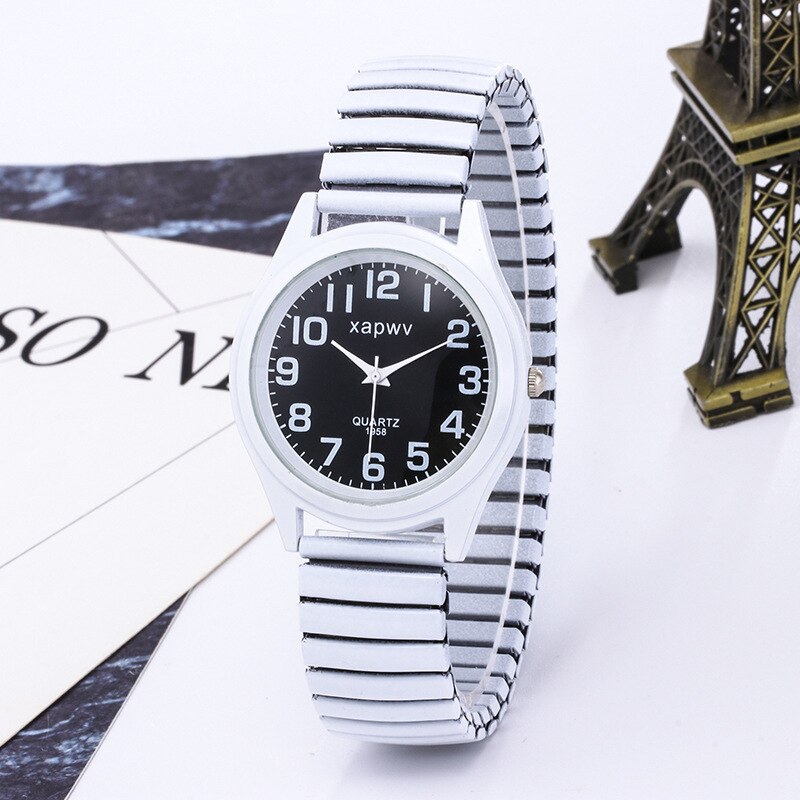 Eenvoudige Mannen Vrouwen Horloges Paar Flexibele Stretch Band Quartz Horloges Mode Man En Dames Dress Klok Horloges C109