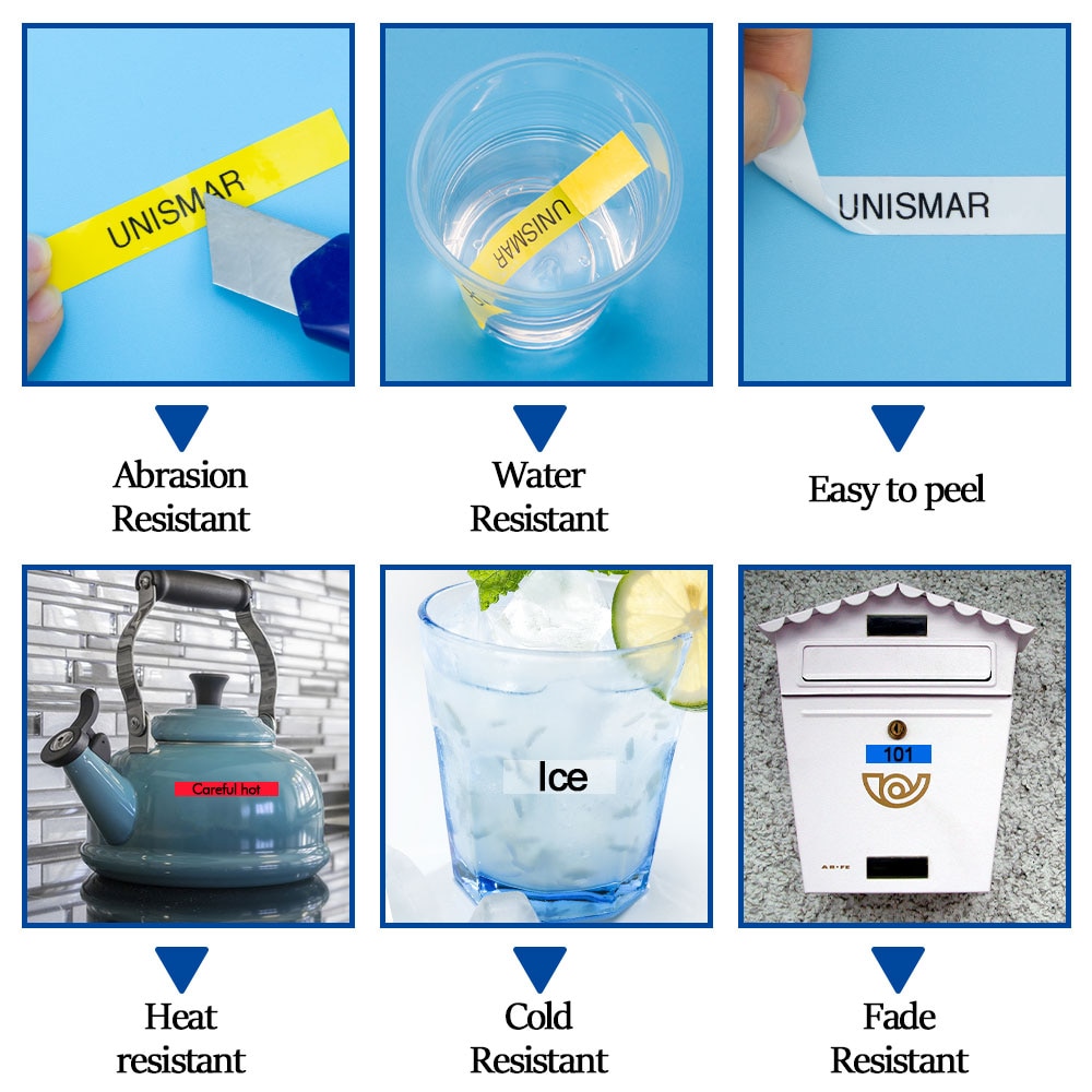 3PK 12mm Label Tape for Brother 335 Laminated Labeling Ribbon White on Black Cassette Ribbon Compatible for Brother Label Maker