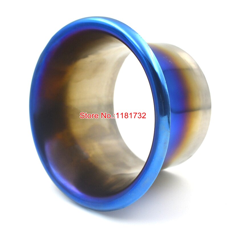 4inch Inlet Blue Tip Stainless Steel Racing Car Cold Air Compressor Intake Inlet Velocity Stack Turbo Horn Kit