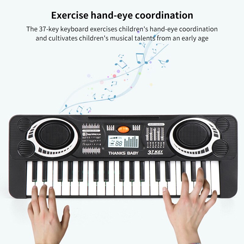 37 nøgler elektrisk klaver børn elektrisk nøglebræt klaver bærbar digital musik elektronisk tastatur musik læringslegetøj