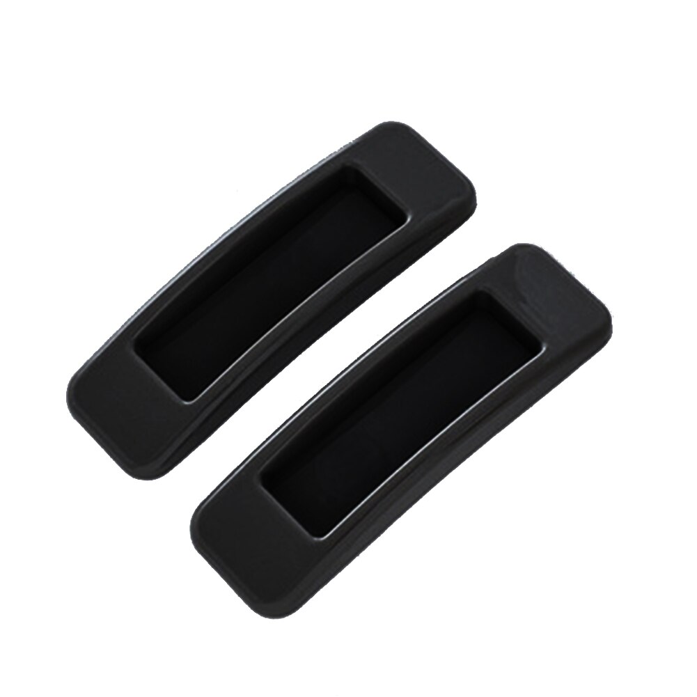 2 Stuks Rechthoek Pasta Soort Glijdende Thuis Windows Schuifladegrepen Deuren Zelfklevende Pull Knop Garderobe Abs Kast Economische: Black