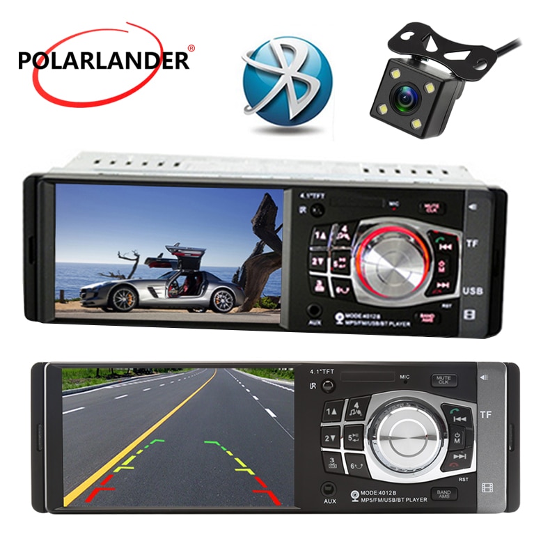 1 Din 4,1 pulgadas HD pantalla TFT Auto Radio FM USB MP4 MP5 Bluetooth enlace espejo sólo para Android Radio Estéreo reproductor de Cassette