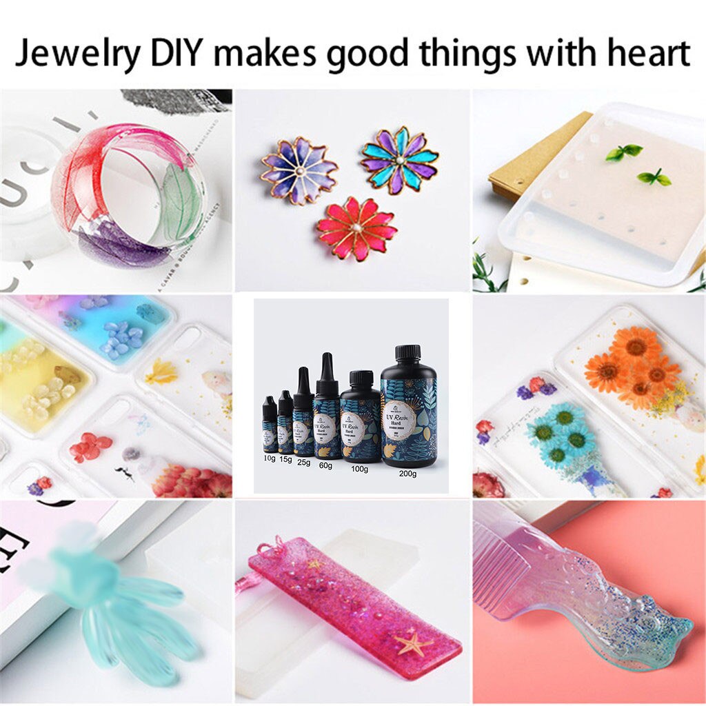 Undefined Newly UV Ultraviolet Resin Gel Curing Quick-drying Non-toxic Transparent Sunlight Activated Hard DIY Curing Epoxy