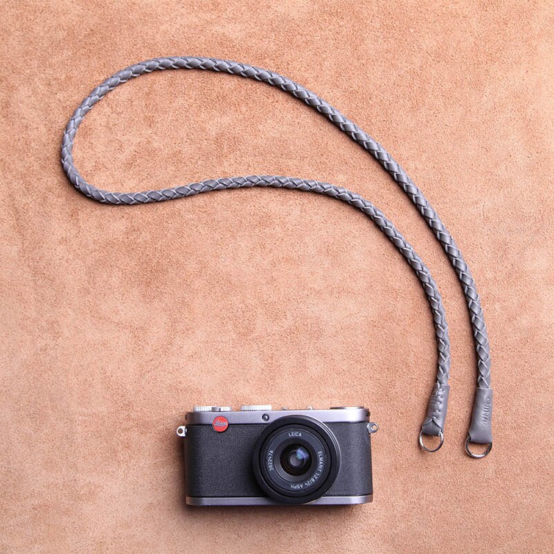Cam-in  cs205 læder flettede slr kameraremme digital mikro enkelt kamera skulderrem rundt hul grænseflade lanyard: Cam 2651