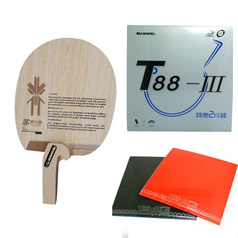 SANWEI SU-C Pen hold Table Tennis Blade / Table Tennis Racket/ table tennis bat: righ hand assembled