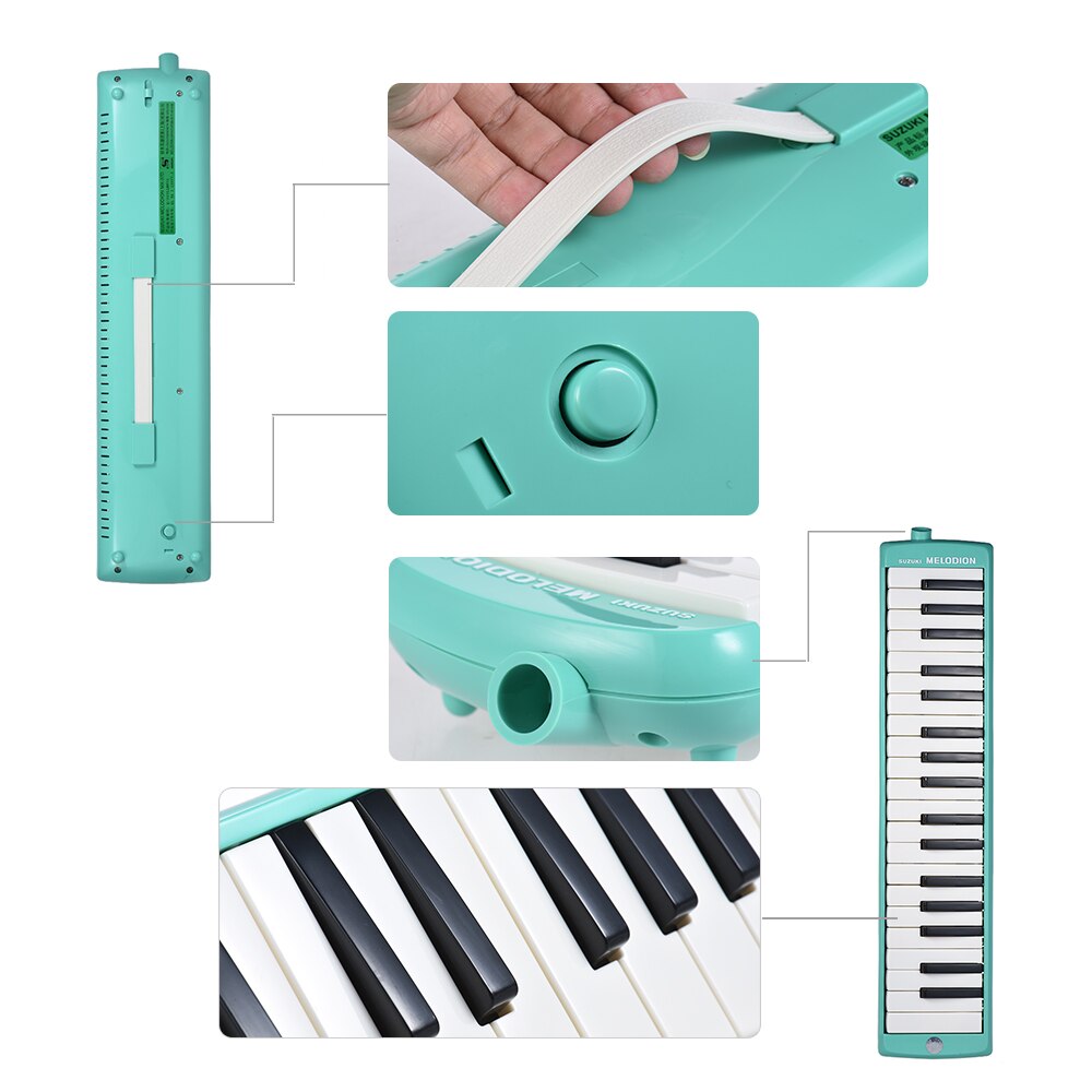 Suzuki MX-37D 37-Key Melodion Melodica Piano Muziekinstrument Met Draagtas Irin 37 / 32 Toetsen Melodica voor Kinderen