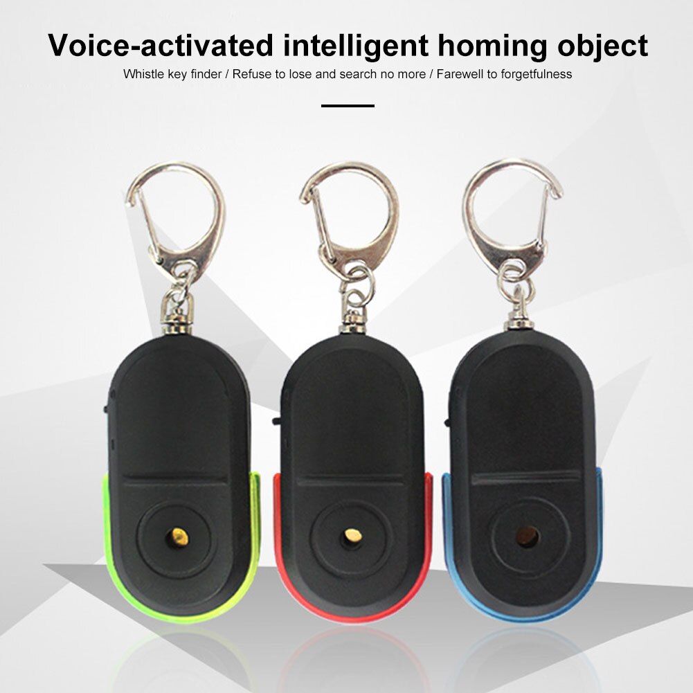 Mini Smart Anti Lost Alarm Wallet Phone Key Finder Locator Keychain Whistle Sound With LED Light Anti Lost Key Finder Sensor
