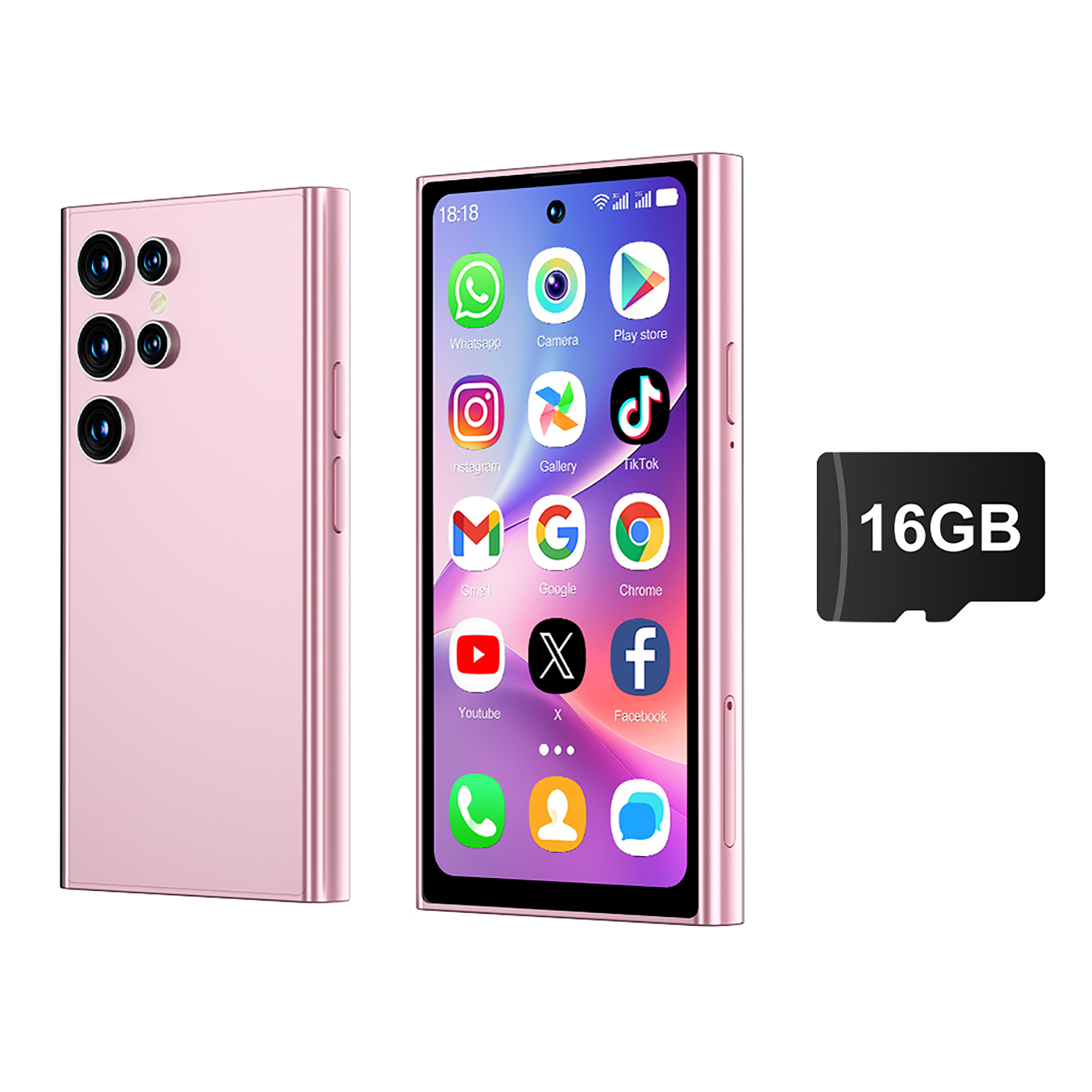 SERVO S27 Mini-Smartphone Android 10.0 WCDMA 3G Mobilfunk Dual SIM 4,0" Display GPS 2000mAh 2+16GB Pocket Smartphones Play Store: Grau