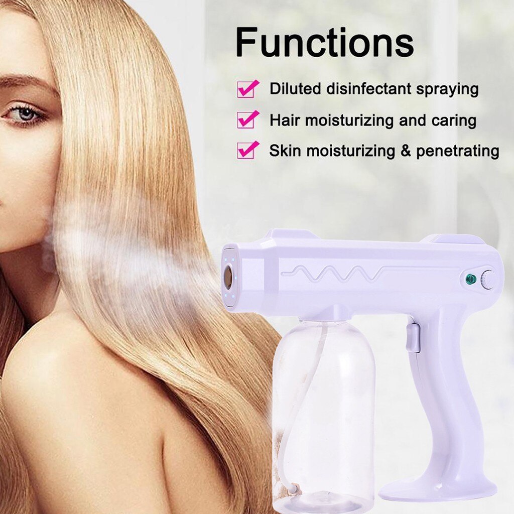 800ml Blue Light Nano Steam Atomizing Fogger Disinfection Sprayer With Battery Atomizing Fogger Machine Steam Spray Guns