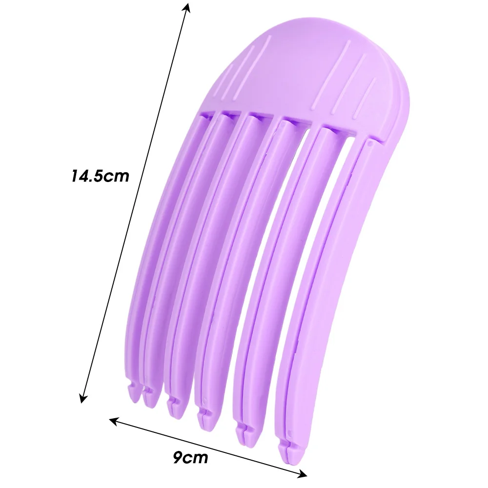 Peine con Clips de raíces de pelo esponjoso, peines de plástico para esculpir el viento, rizo de volumen Natural, 3 dientes, 6 dientes, artefactos superiores de calavera alta, peine de viento: Azul cielo