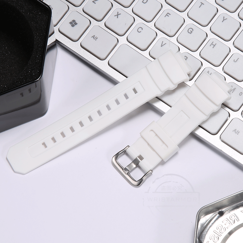 Rubber Strap Suitable For Casio AW591 590 AWG-M100 G-7700 Men Resin Waterproof 16mm Replacement Watctband Accessories: WHITE