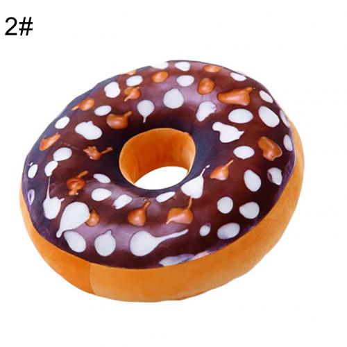 Tapis de voiture en peluche 3D, nourriture Donut en peluche drôle, maison canapé chaise, coussins de voiture: 2