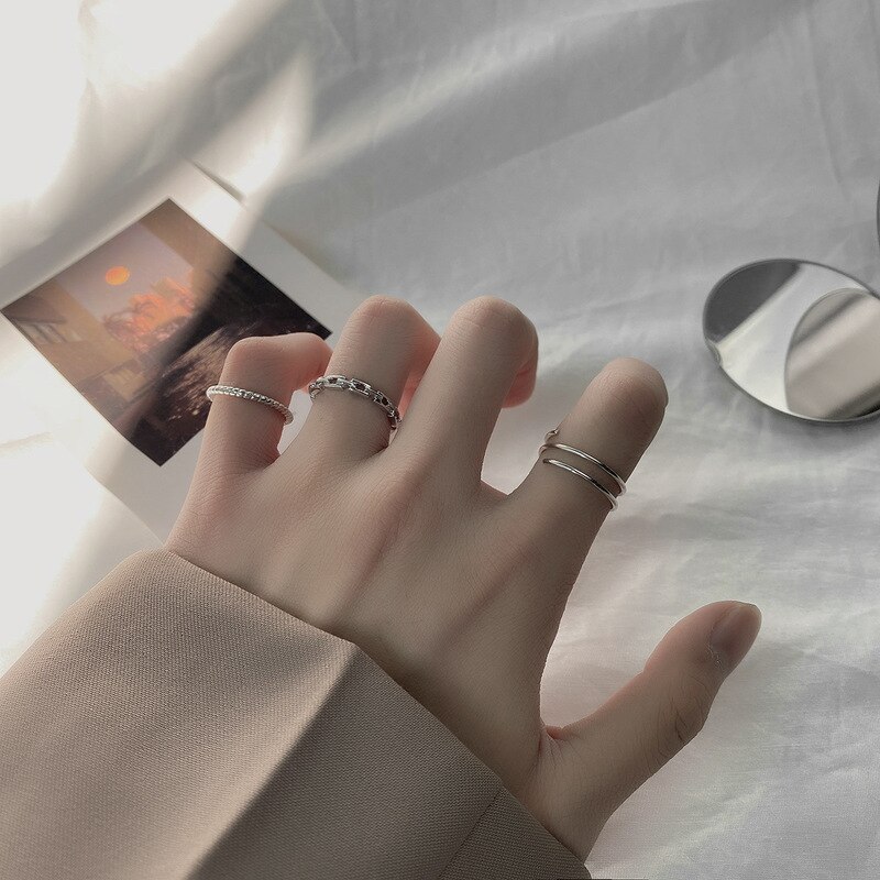 Blad måne halvmåne ringe til kvinder antikke punk kno midi ringe sæt vintage anillos smykke tilbehør 7 stk/sæt: 05