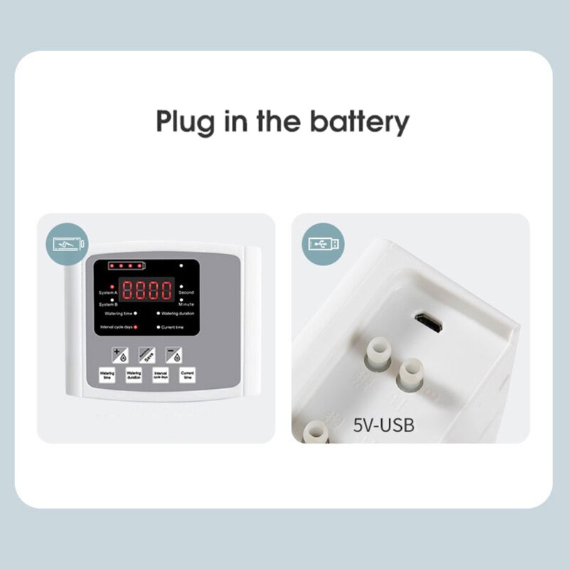 Flexible Irrigation Programs Garden Water Timer Battery Plug-in Switch at Will Hanging Automatic Water Timer