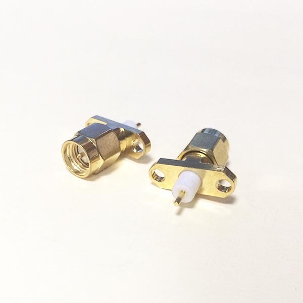 1pcNew SMA Male Plug RF Coax Modem Convertor Connector panel mount solder post Straight Insulator Long 4mm Goldplated