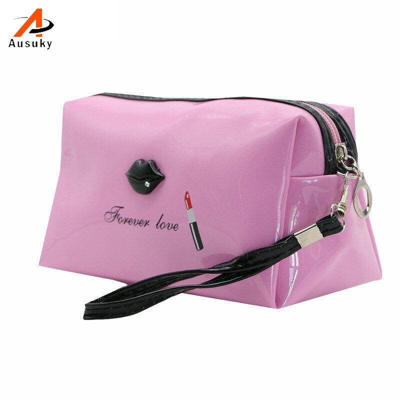 Women Portable Cosmetic Bag Travel Cosmetics Bag Trousse De Maquillage Necessaire Female Toiletry Kits bolsas femini: Pink