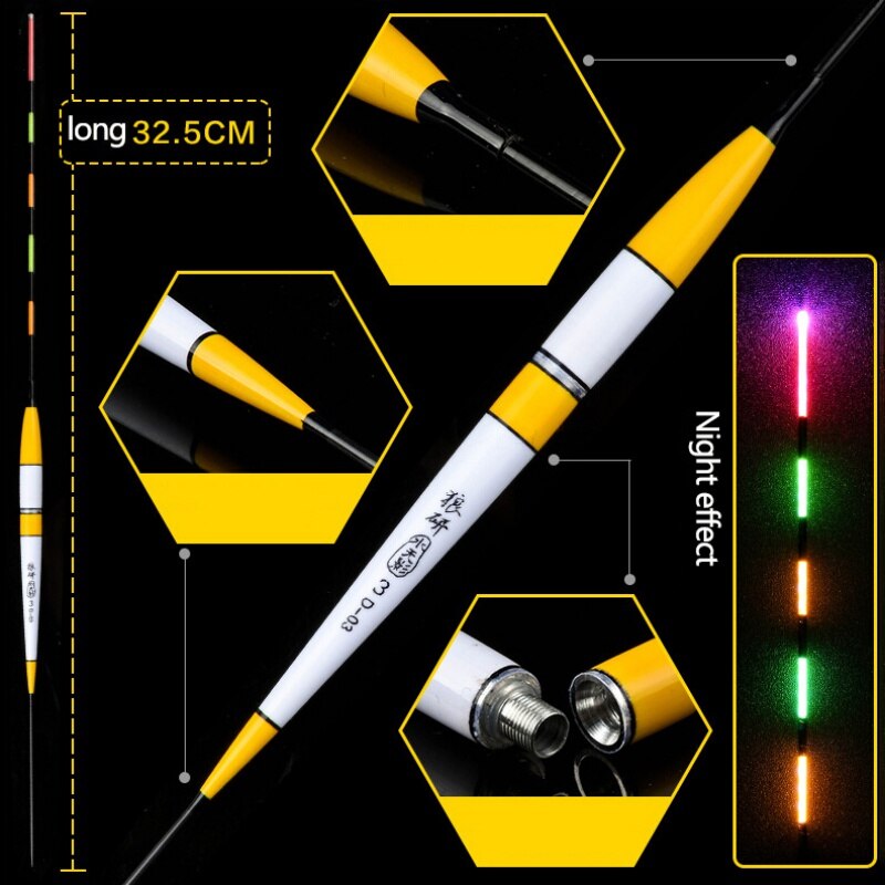 Fishing Float LED Electric Float Light Fishing Tackle Luminous Electronic Float Fish Buoys With Battery: C