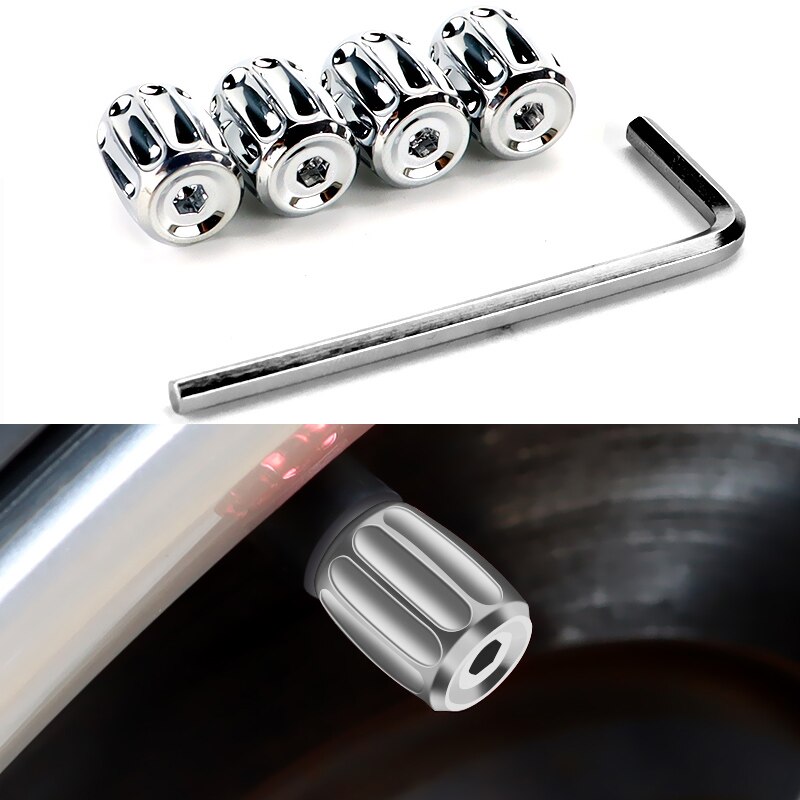 Bouchons de Valve d'air Anti-vol, capuchon de tige de Valve d'air de pneu de voiture, couvercle de capuchon de pression pour voitures SUV vélo alliage de Zinc scintillant coloré 4 pièces: Type C-Silver