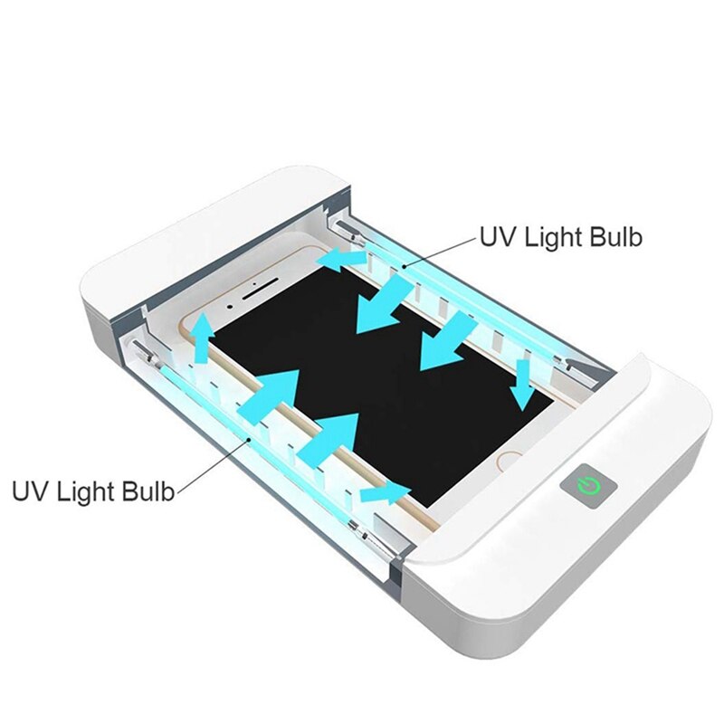 UV Smart Telefon Reiniger, Tragbare Telefon Reiniger, Aroma Reiniger, iPhone Reiniger Box mit USB Lade Funktion (Für IOS Android Ph