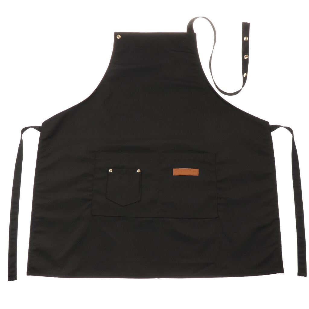 Vrouwen Mannen Schort Stijlvolle Schorten Met 2 Zakken Duurzaam En Verstelbare Voor Keuken Crafting Bbq Tekening Bakken: Black