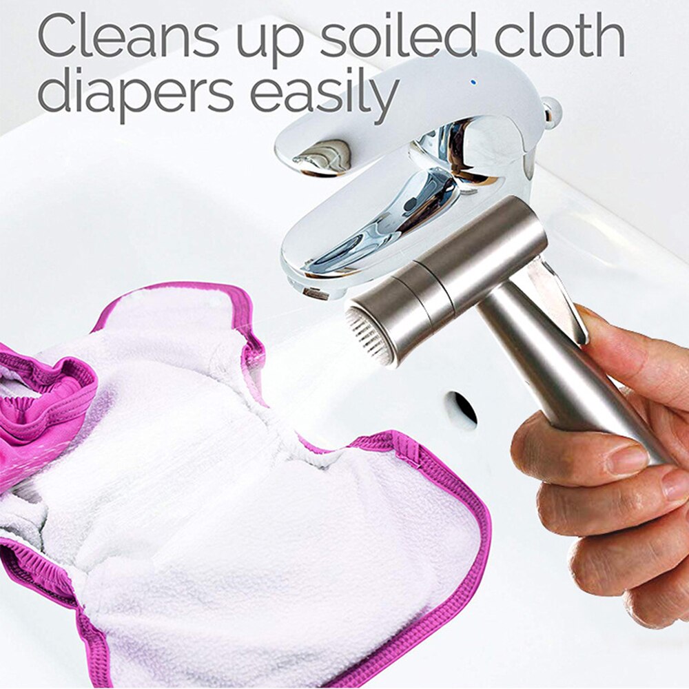 Acero inoxidable 304 Set de bidé inodoro Bidet rociador grifo baño pulverizador de mano cabeza de ducha de las mujeres de la limpieza