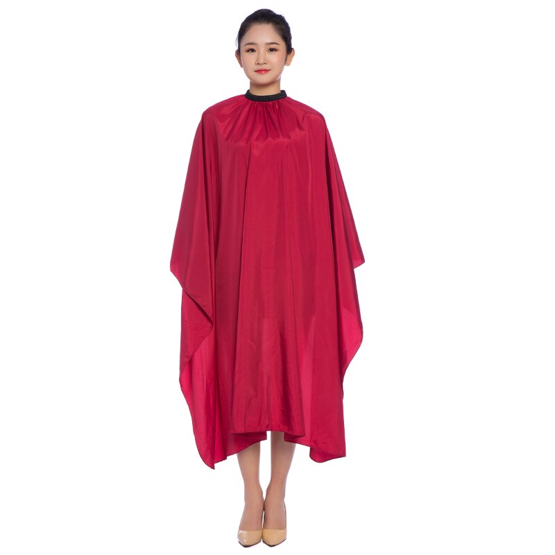 Tablier de coiffeur pour Salon de coiffure, Cape pour coupe de cheveux, robe de coiffure, Cape pour Salon de coiffure, tablier en tissu de coiffure: WB004-Maroon
