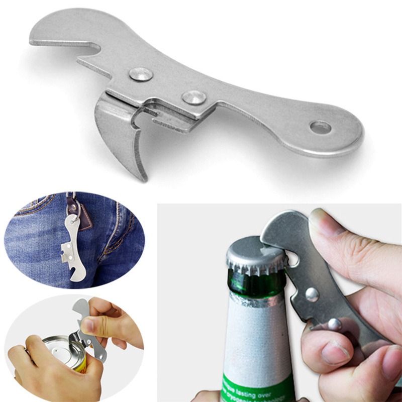 Apriscatole Cavalluccio marino Mini apriscatole portatile Multifunzione in acciaio inossidabile Strumenti per la cucina domestica Apriscatole Apribottiglie di birra
