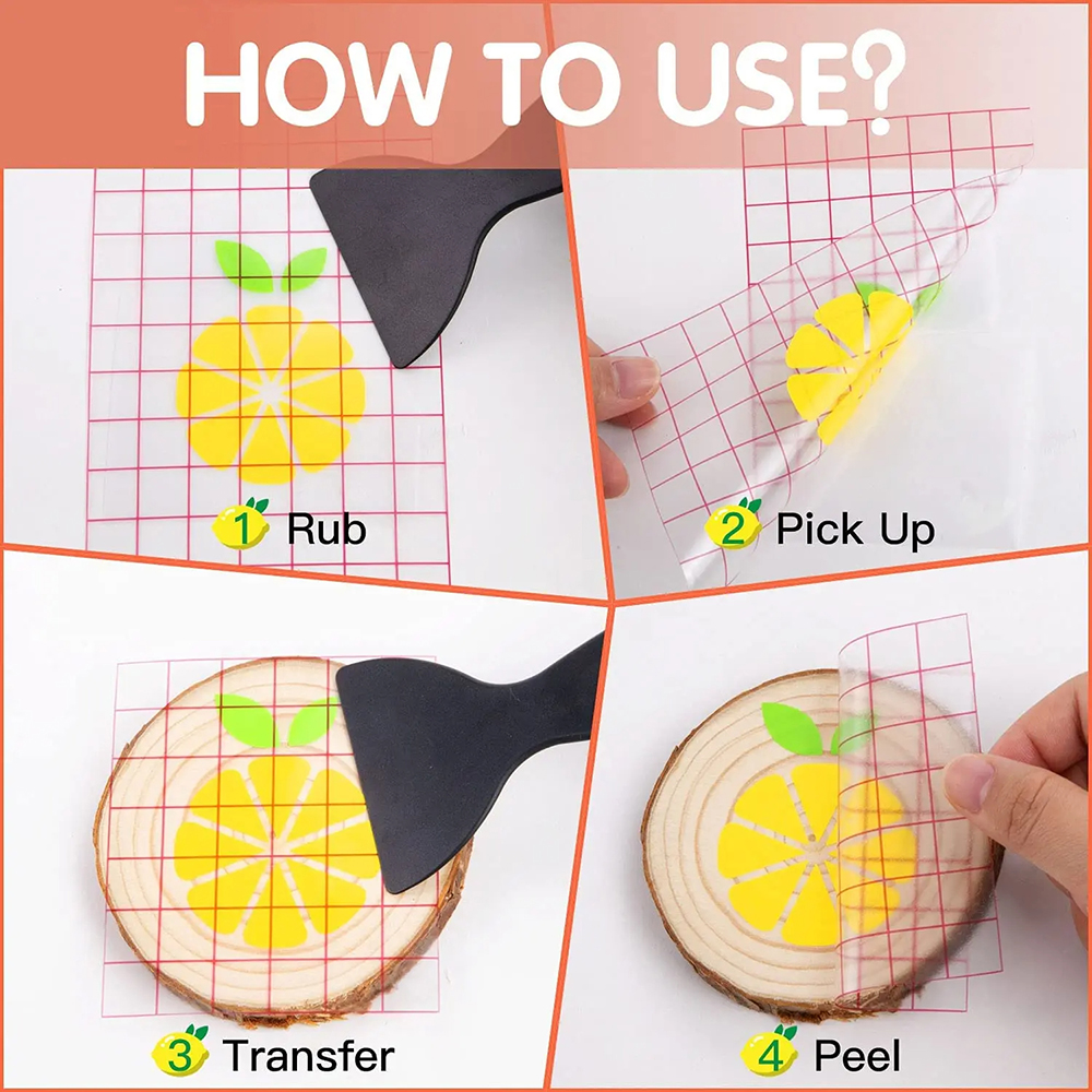 30.5cmx150cm Clear Vinyl Application Tape 2 color Alignment Grid for Car Wall Craft Art Decal Transfer Paper Tape Adhesive DIY