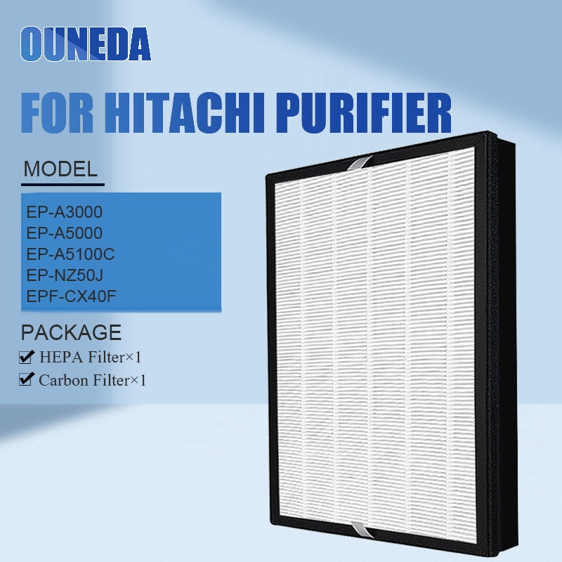 Replacement Hitachi air purifier HEPA Filter Activated carbon deodorizing filter EP-A3000 EP-A5000 EP-A5100C EP-NZ50J EPF-CX40F