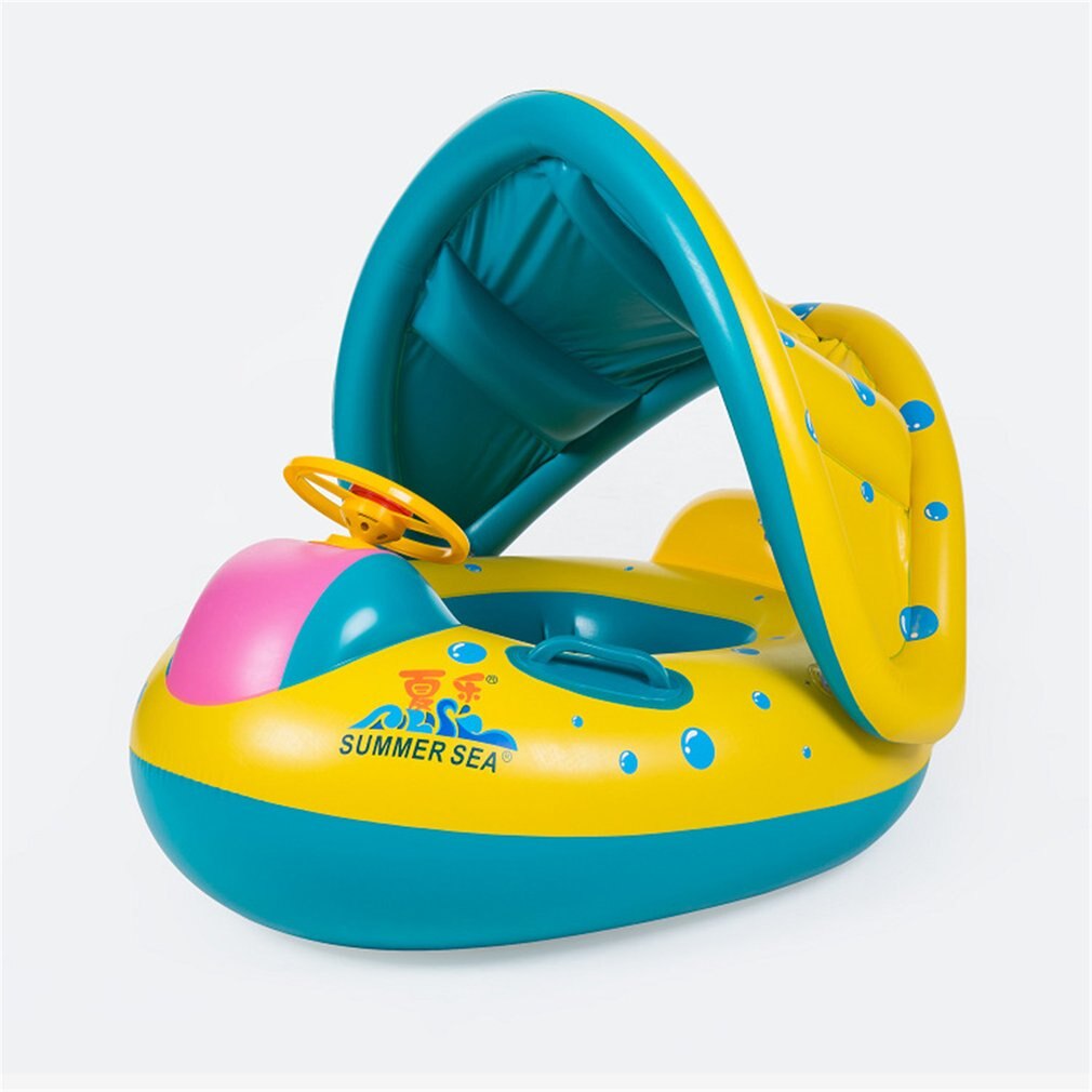 Baby Aufblasbare Schwimmen Ring Tragbare Kleinkind Baby Toddle Schwimmen Ring Sun Markise Mit Baldachin Kreis Sicher Aufblasbare: yacht