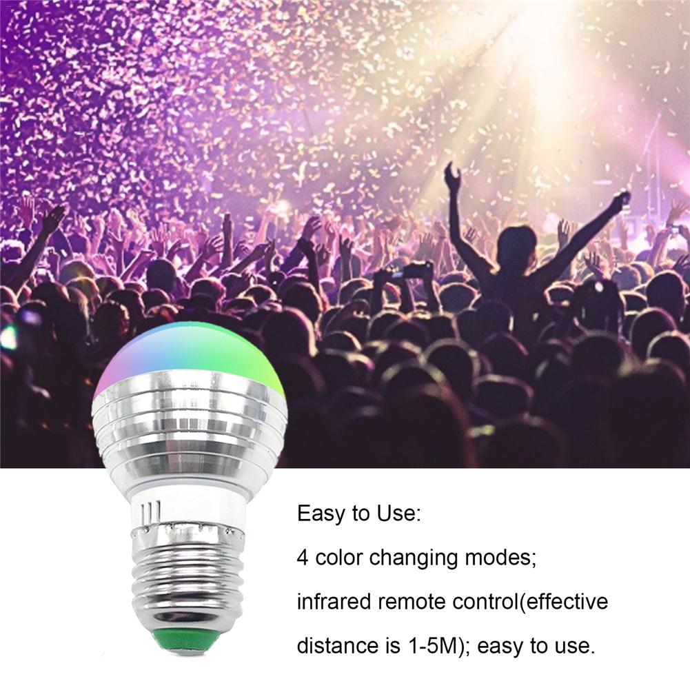 Ampoule LED 85 265V e27 3W, lampe magique à couleur changeante avec pour la
