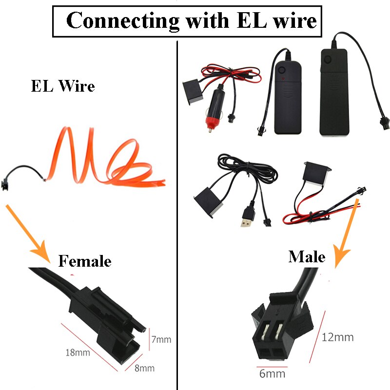 el wire controller inverter Drive Controller For 1-5M Neon Light Strip rope 12V/5V/3V transformer adapters