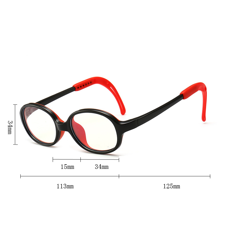 Iboode, nuevas gafas de protección contra luz azul para niños, espejo de cristal redondo de rayos lisos para niño y niña, armazón de gafas para ordenador, gafas ópticas claras, bonitas para niños