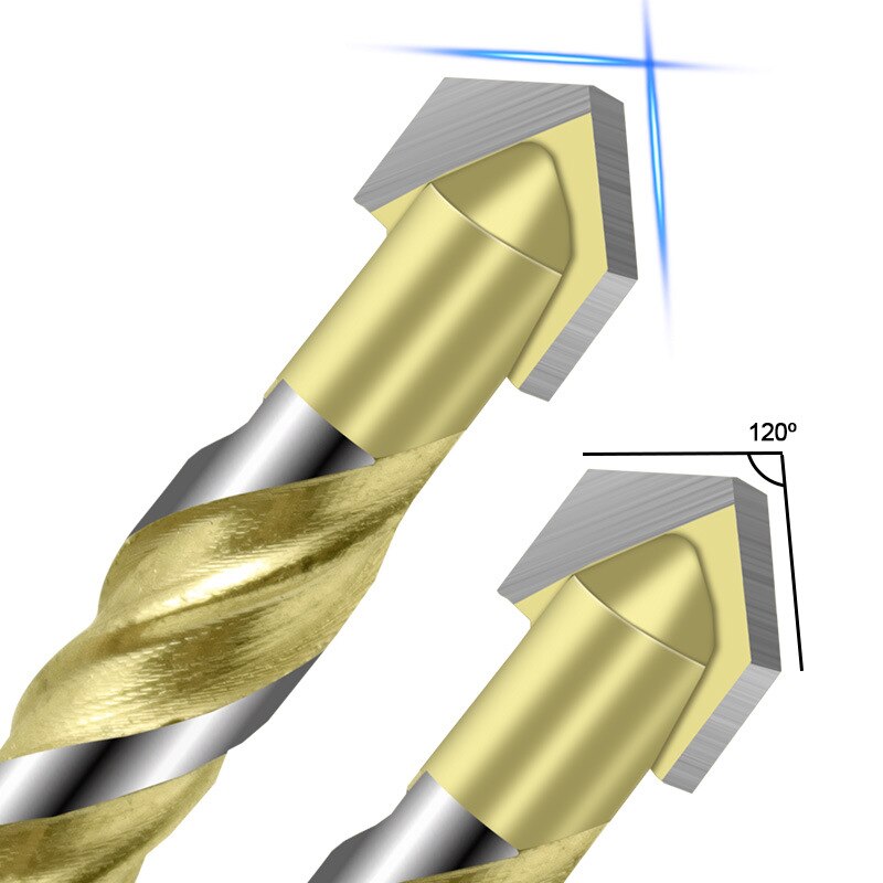 5/6/8/10/12mm Carbide Tipped Drill Bit Set for Masonry Ceramic Tile Wood Metal Concrete Stainless Steel Hole Saw Cutter Drilling