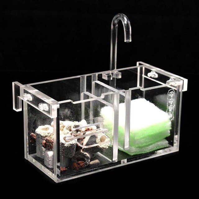 Caja de filtro acrílico 3 en 1, purificador de agua colgante externo para pecera de acuario: Two boxes