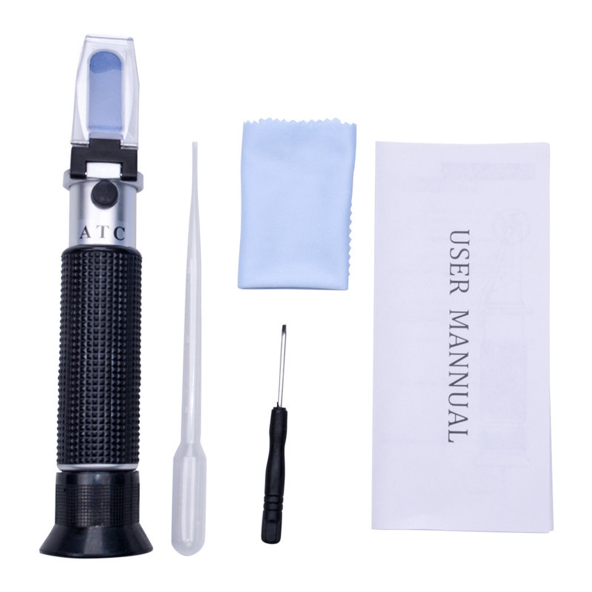 Digital Handheld Brix Refractometer With ATC Calibration Oil Sugar Tester 0-32% Tools For Fruit Vegetables Juice Percent Meter