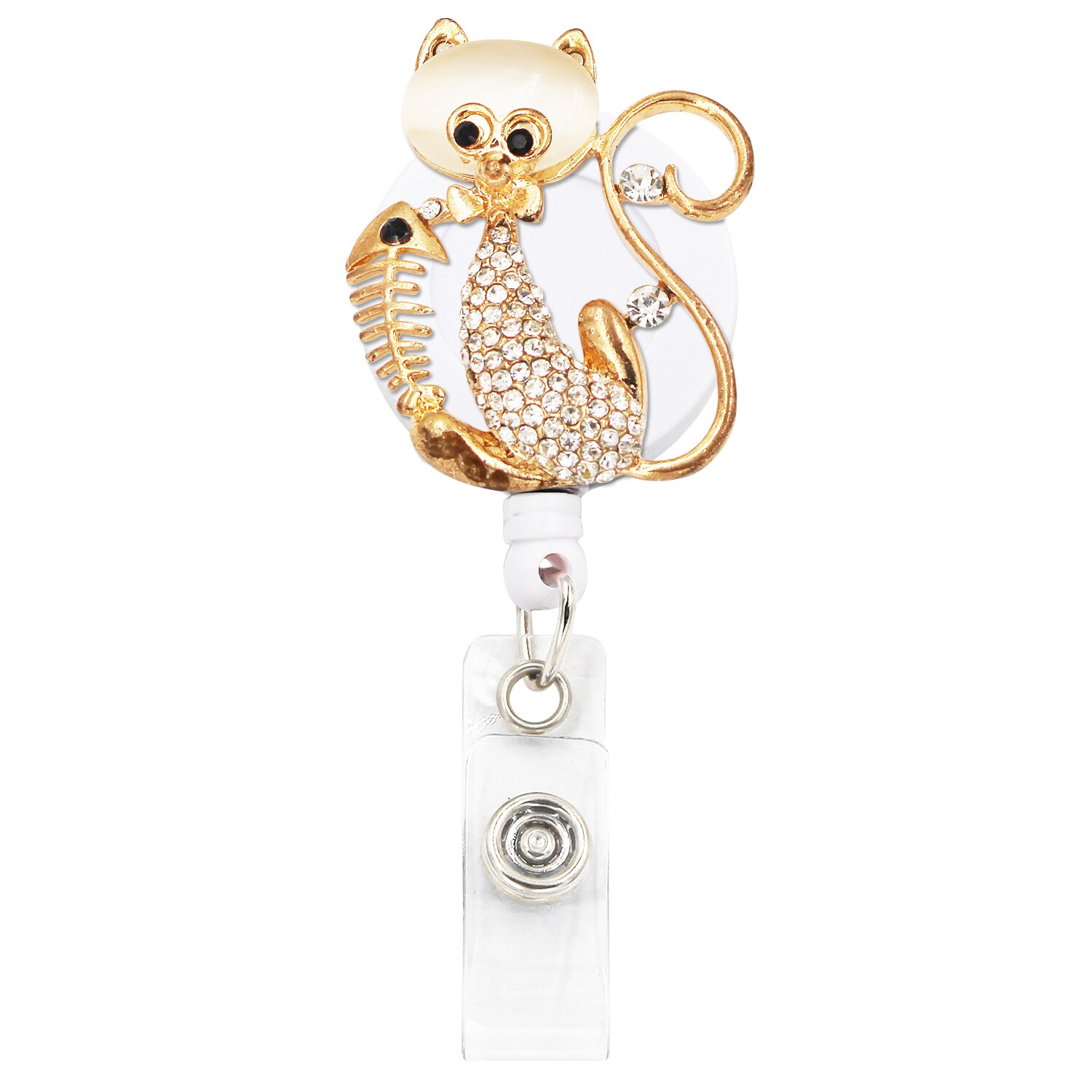 Idclip Porta distintivo A Scomparsa con Morsetti A Coccodrillo clip di Cavo Retrattile ID distintivo Volpe Del Cuore Della Farfalla di Stile Animale: 2