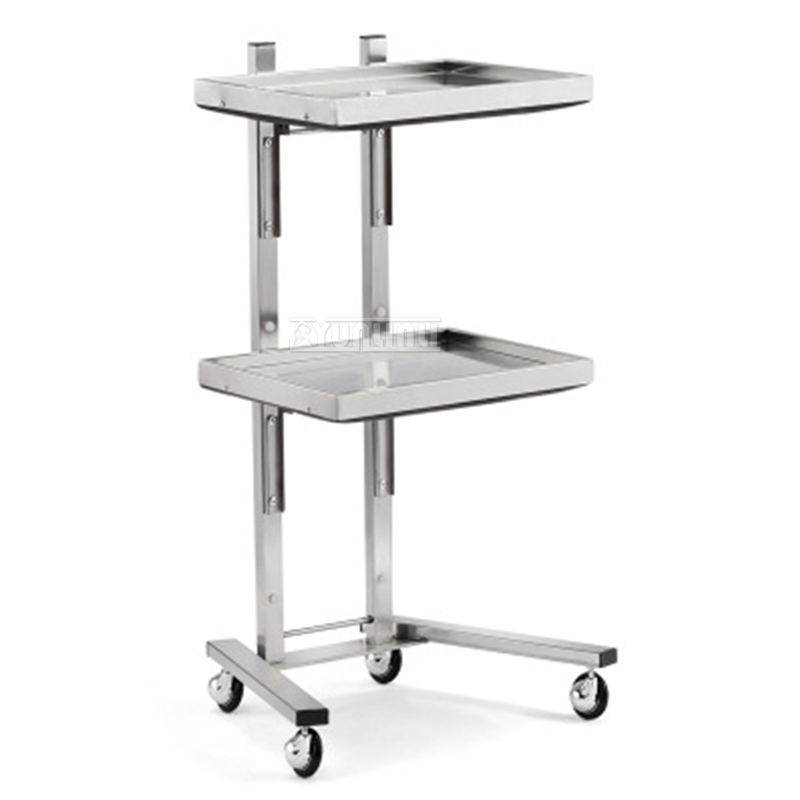 Ss304 Schoonheidssalon Mobiele Kar Opvouwbare Haarwagen Met Wielen Salon Opslag Multifunctionele Trolley Kar Voor Keuken Badkamer Spa: Zilver