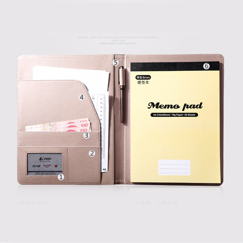 Letter size A4 document organizer ,Classic leather executive writing portfolio manager folder