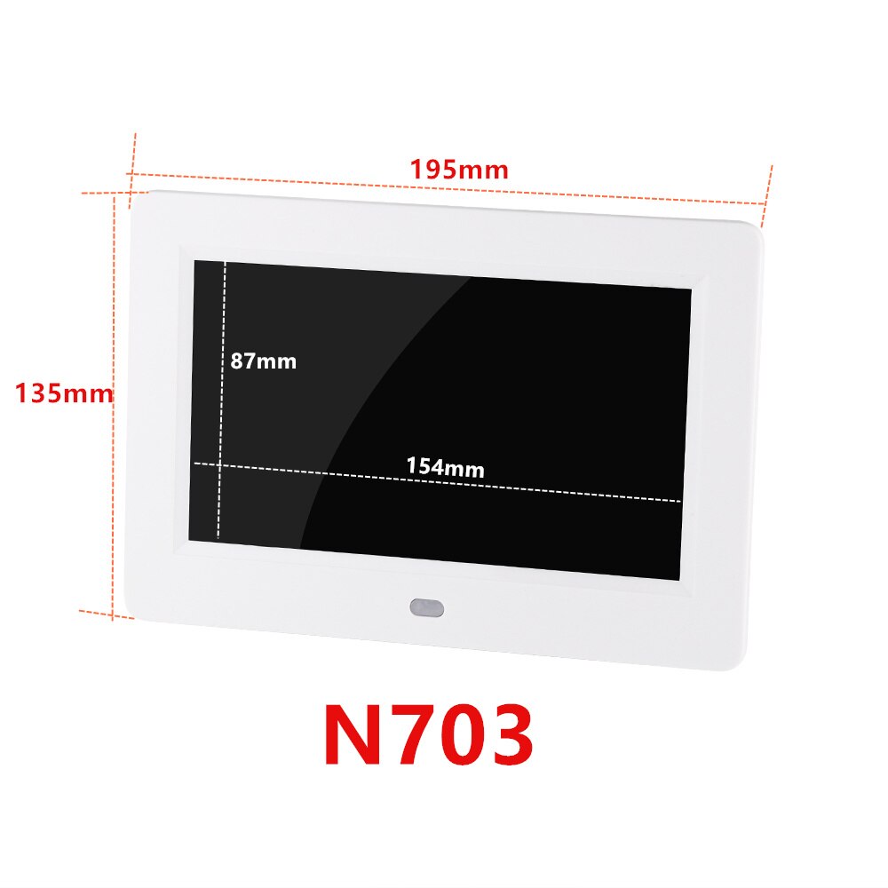 7 Inch Led Backlight Hd 800*480 Volledige Functie Digitale Fotolijst Elektronisch Album Foto Muziek Video