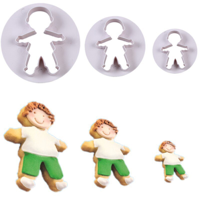 Funny Gingerbread Man Cookie Cutters Boy And Girl Cookie Cutter Set Mold: Boy