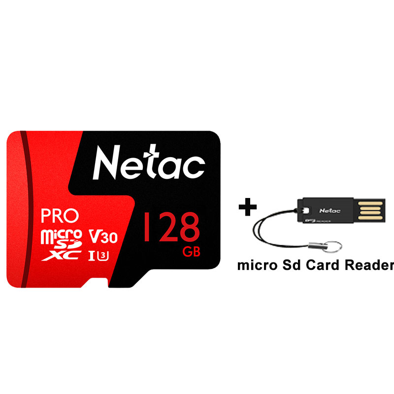 Netac-tarjeta de memoria Microsd Clase 10, 128 gb, P500 Pro, V30, U3, UHS-I, gb, nueva llamativa, 128 gb, para teléfono móvil,: TF-P500Pro-128G-Read