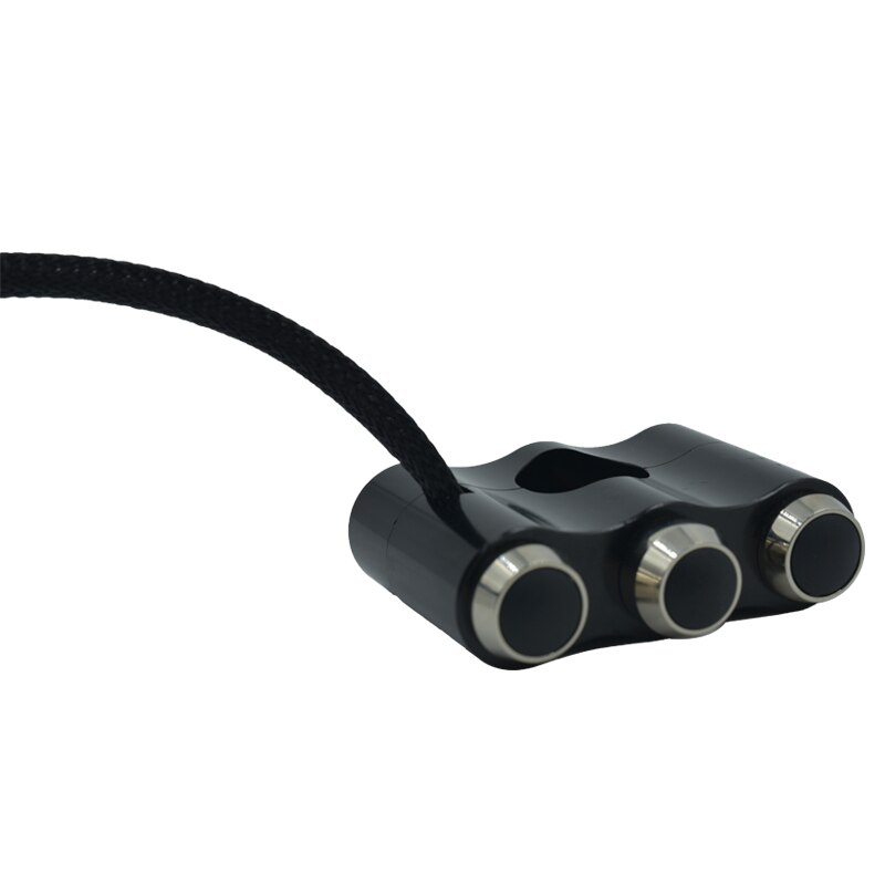 Interruptor Universal de aluminio para motocicleta, Control de manillar de 7/8 pulgadas para faros, bocina, Luz antiniebla de parada de emergencia, botón tres en uno: Black