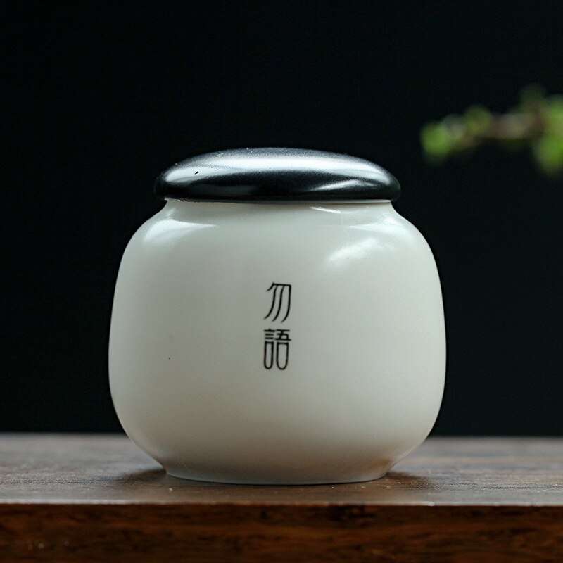 Mini Eenvoudige Thee Opbergdoos Thee Pot 7.5*7.5 Cm Keramische Pot Snoep Container Voor Tin Voedsel Gedroogd Fruit keuken Kruiden Opbergdoos: wu yu3