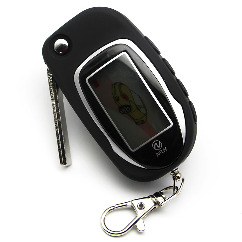 Ruso hoja sin cortar clave Fob Scher-Khan Magicar 7 dos coche alarma LCD controlador remoto para Sher Khan Magicar 7 llavero de coche