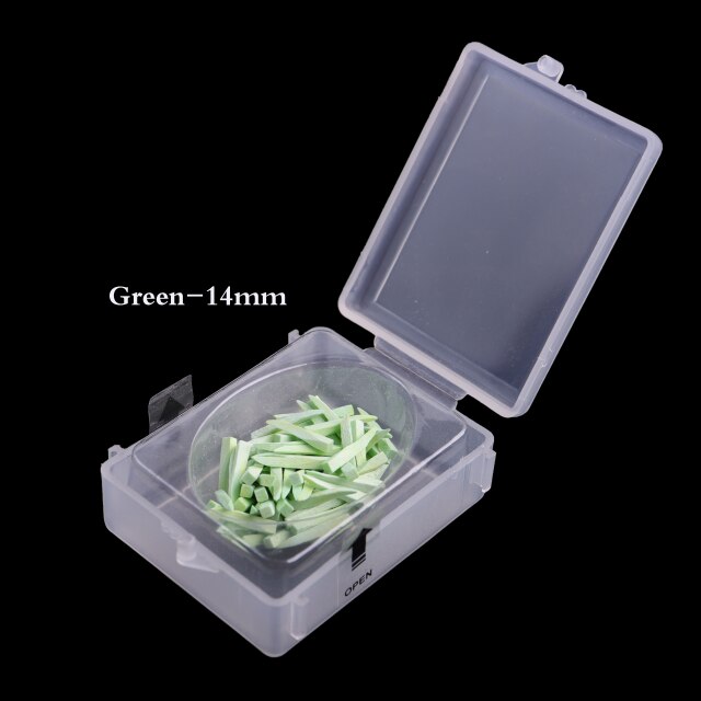 Ceoon – cales dentaires en bois, 100 pièces/boîte, fixation, restauration, Composite interdentaire, matériel de laboratoire, dentisterie, 6 tailles: 14mm Green