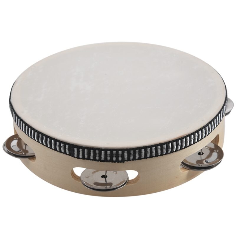 7 inch Musical Tambourine Tamborine Drum Round Percussion for KTV Party