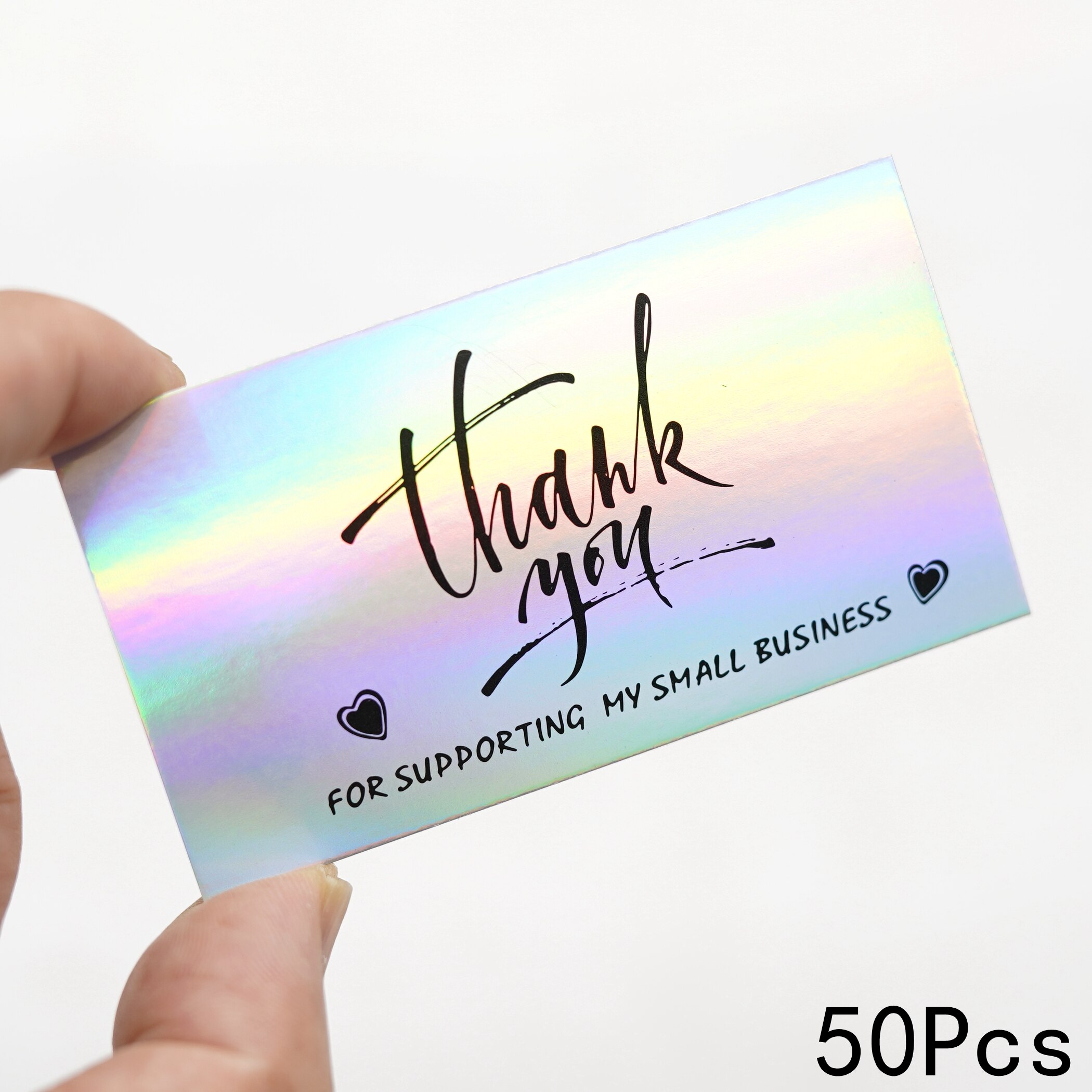 50pcs Thank You for Your Order Business Cards , Shopping Purchase Thanks Greeting Cards Appreciation Card for Small Business: C