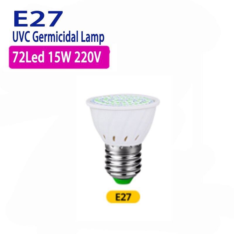 Lámpara de desinfección de ozono UVC, germicida de maíz de 110V/220V, portátil, segura para la salud, luz ultravioleta de desinfección sin radiación para el hogar: 04